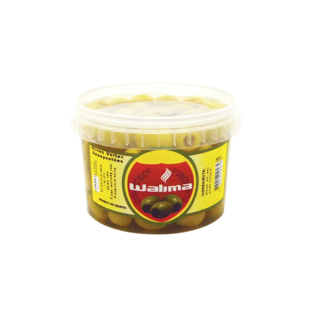 Olives Vertes Dénoyautées 600g Walima