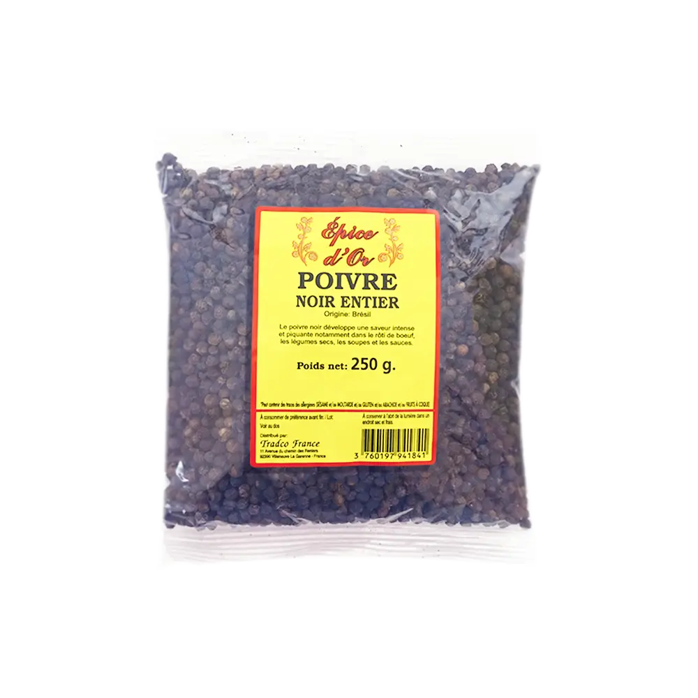 Poivre noir entier 250g.