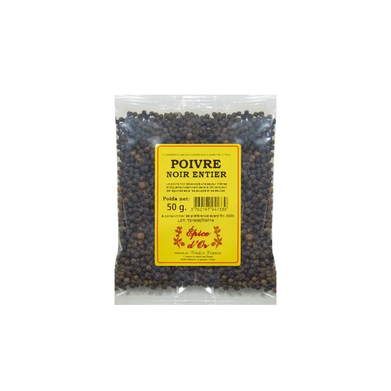 Poivre noir entier 50g Walima